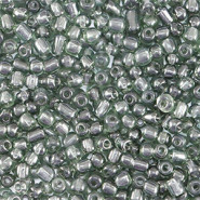 Glas rocailles kralen 11/0 (2mm) Transparent anthracite grey